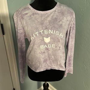 Cropped long sleeve shirt